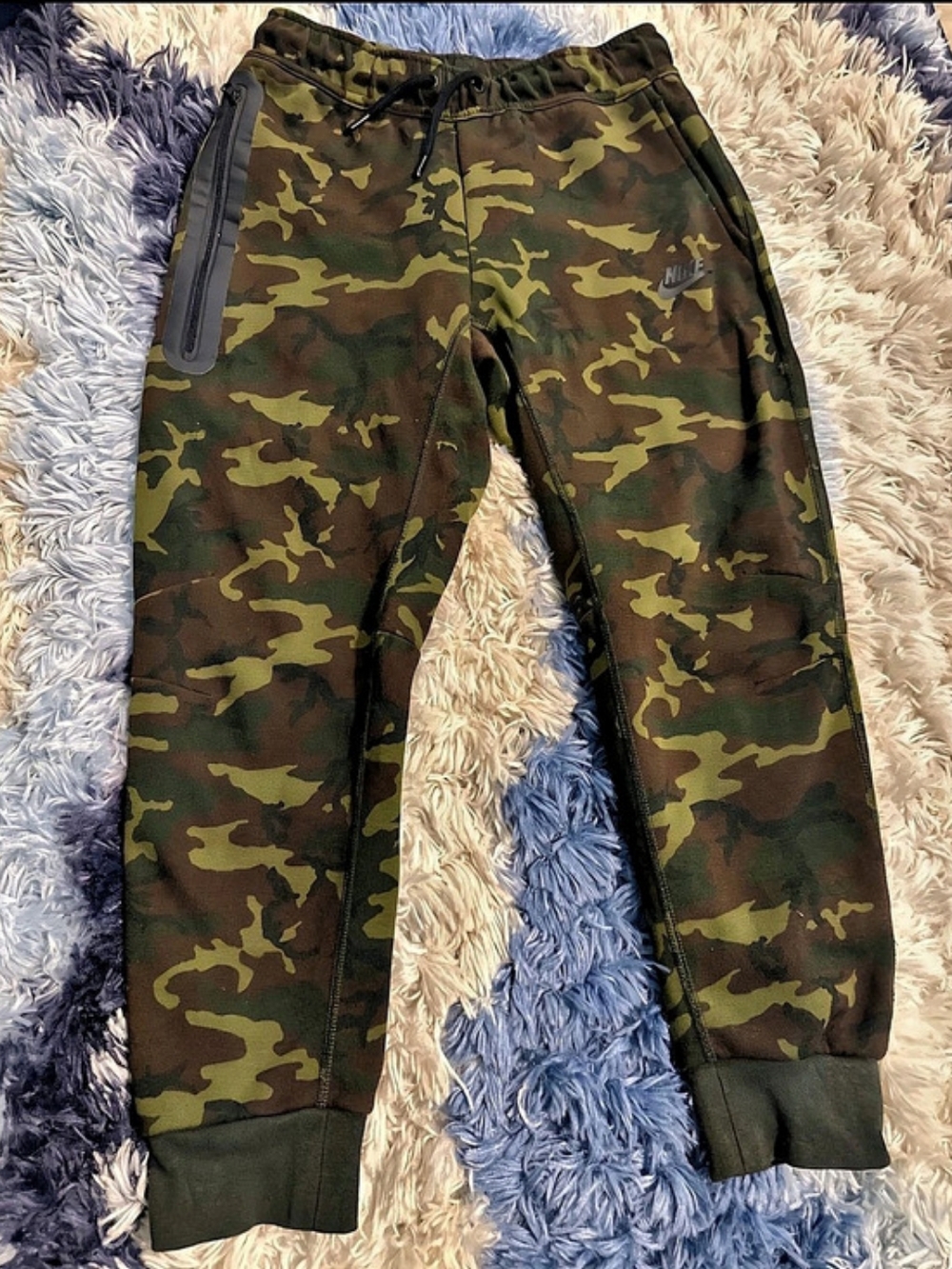 Nike Sportswear Camo Joggers Green & Brown Size Kids Medium
